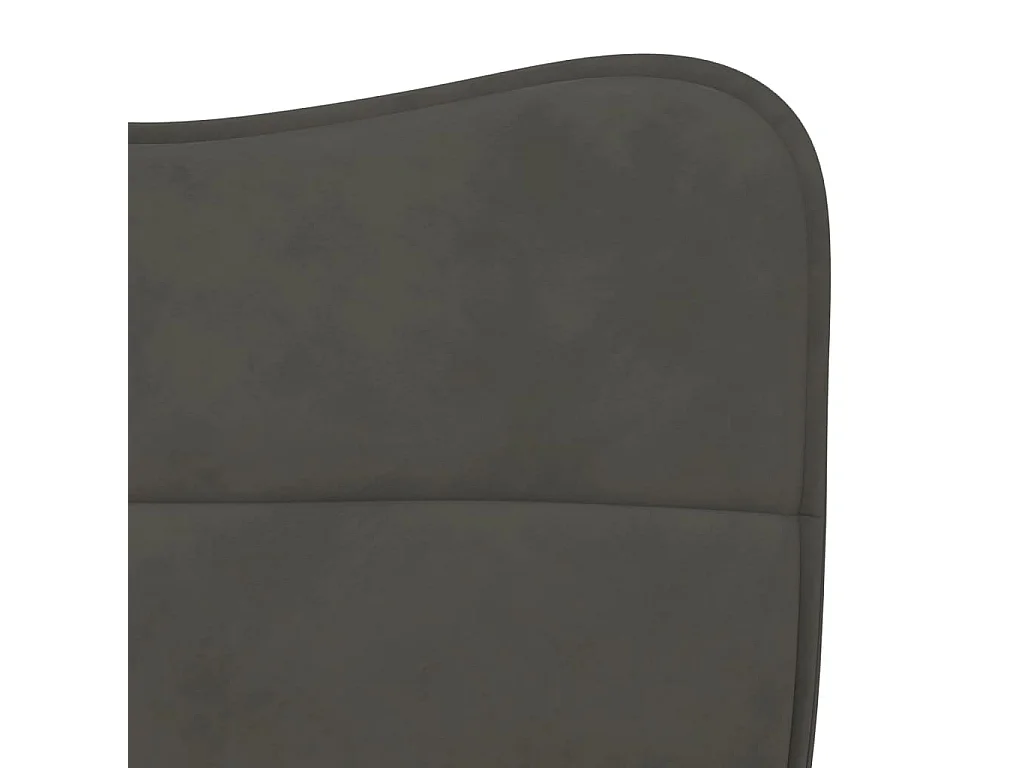 Juego de 2 sillas de comedor de terciopelo gris oscuro