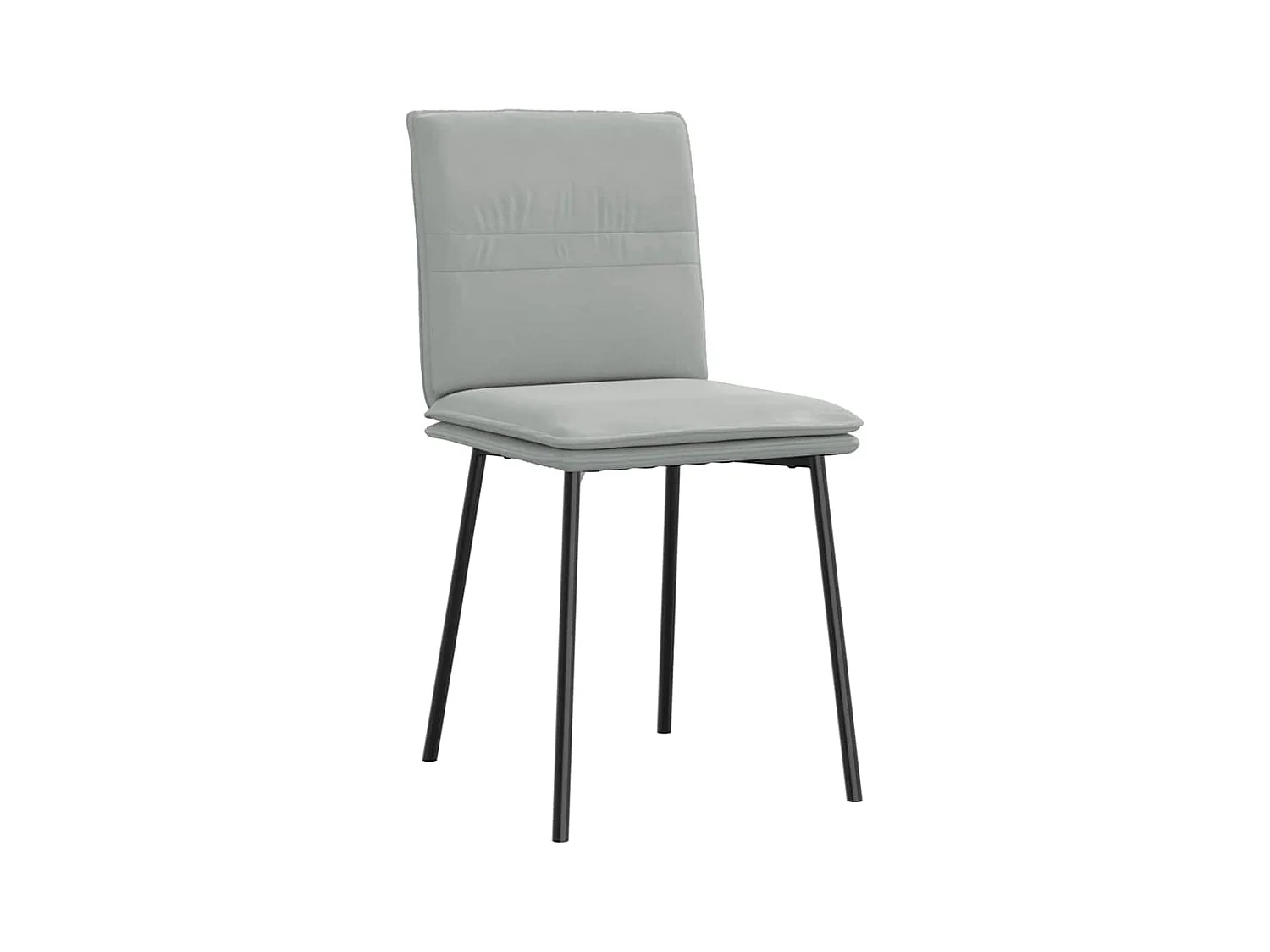 Juego de 2 sillas de comedor en terciopelo gris claro