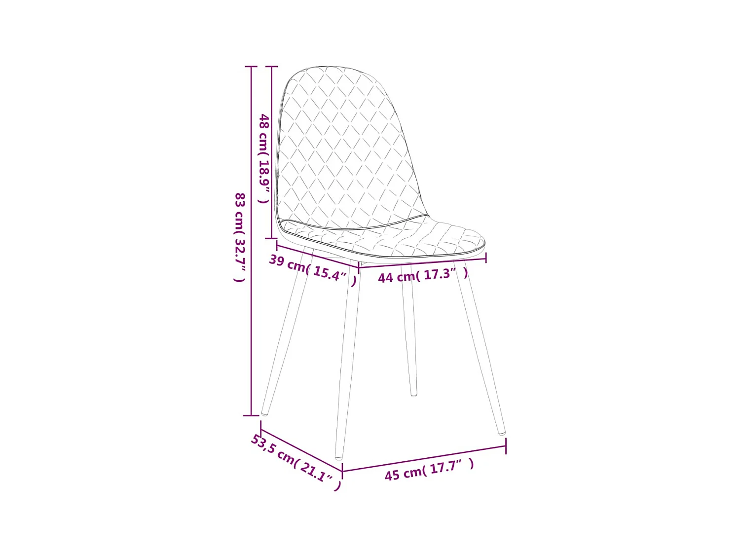 Eetkamerstoelen set van 4 Roze Fluweel