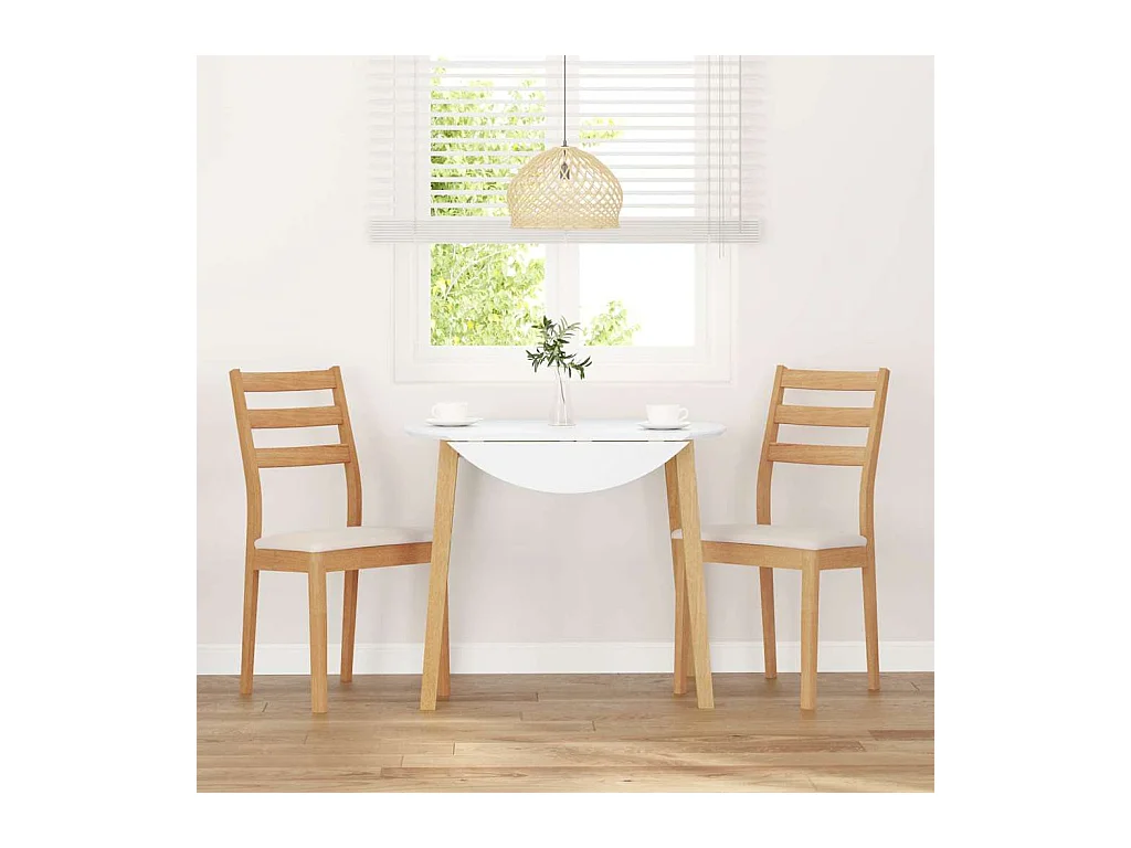 Chaises à manger coussins 2 pcs naturel bois massif caoutchouc