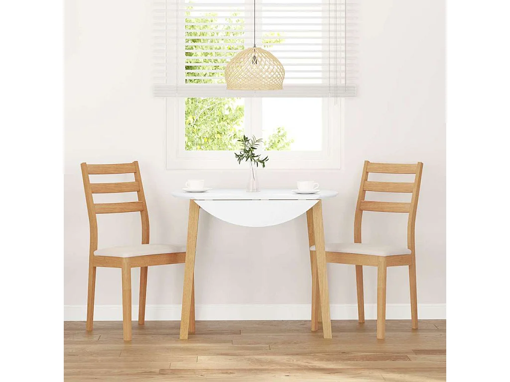 Chaises à manger coussins 2 pcs naturel bois massif caoutchouc