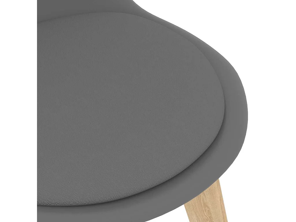 Chaises à manger lot de 4 Gris Plastique