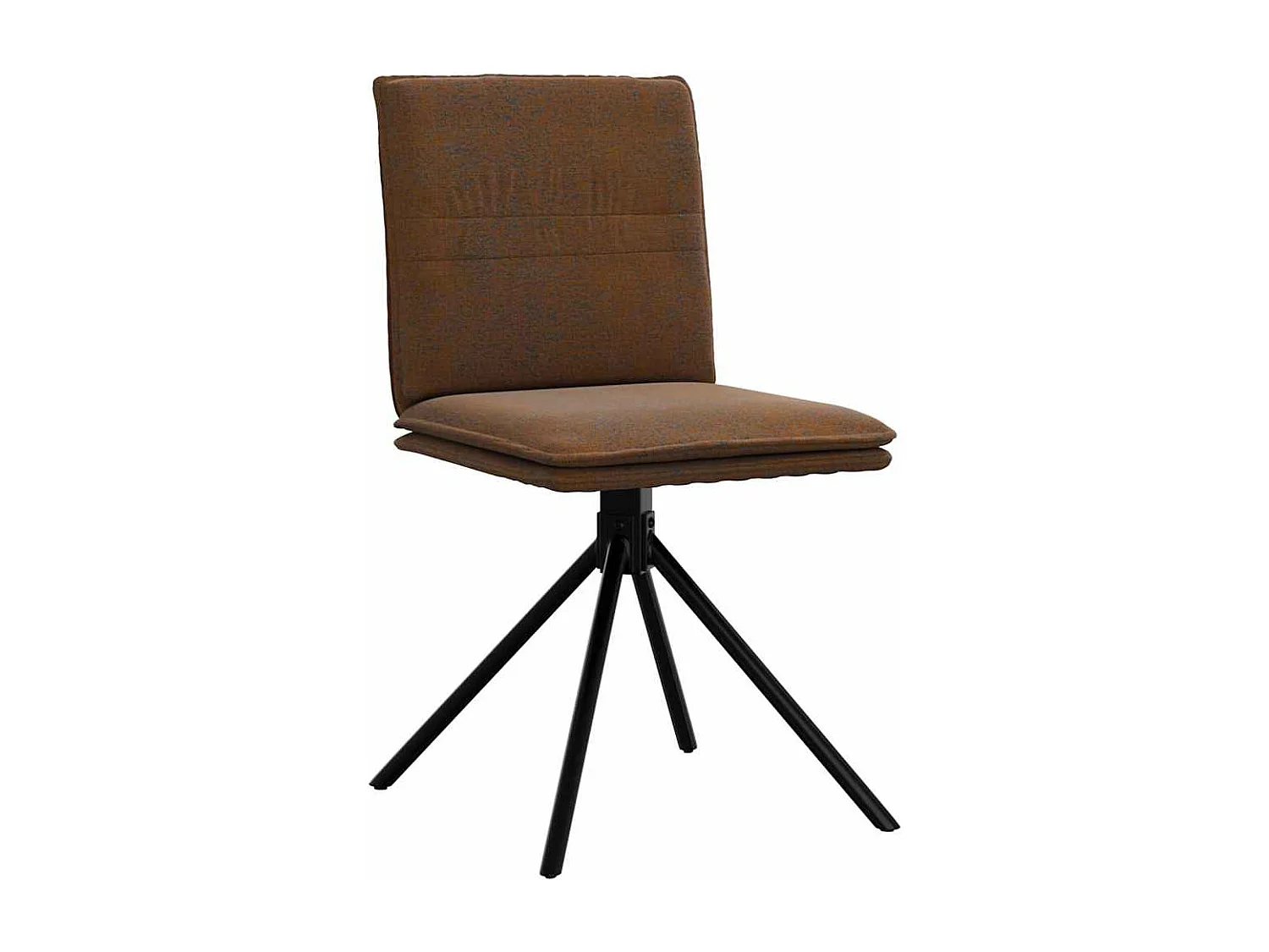 Chaises à manger lot de 4 marron similicuir daim