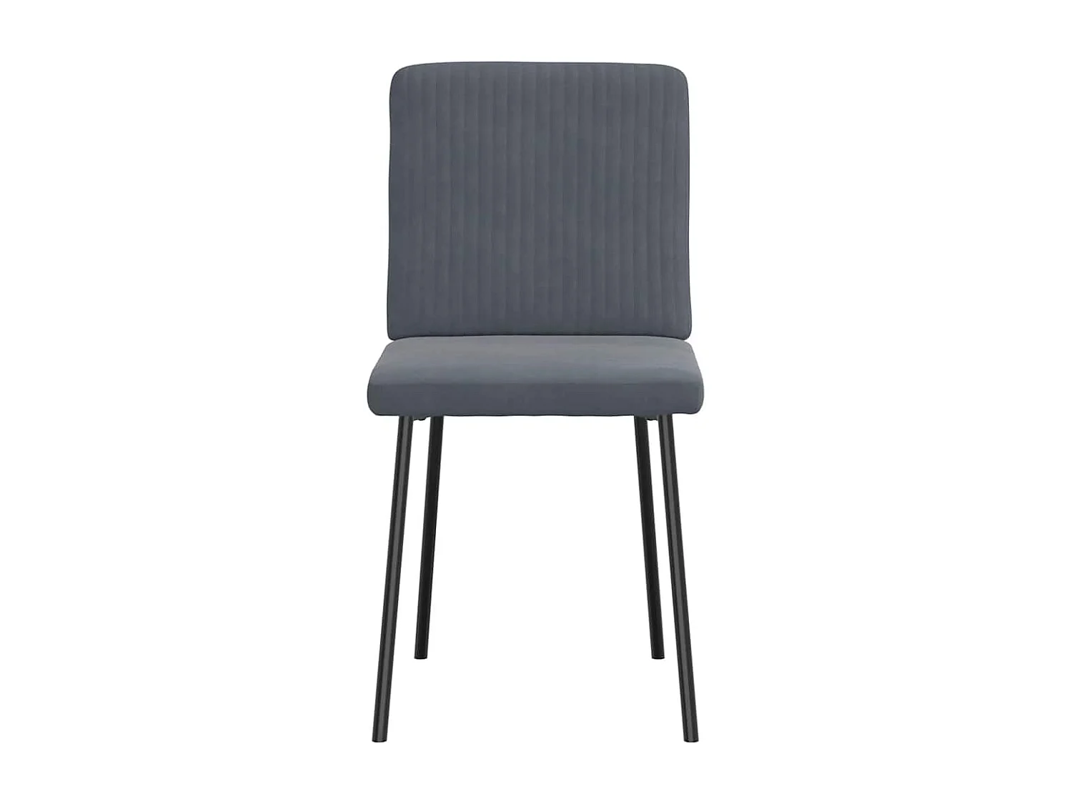 Chaises à manger lot de 4 Gris foncé Velours