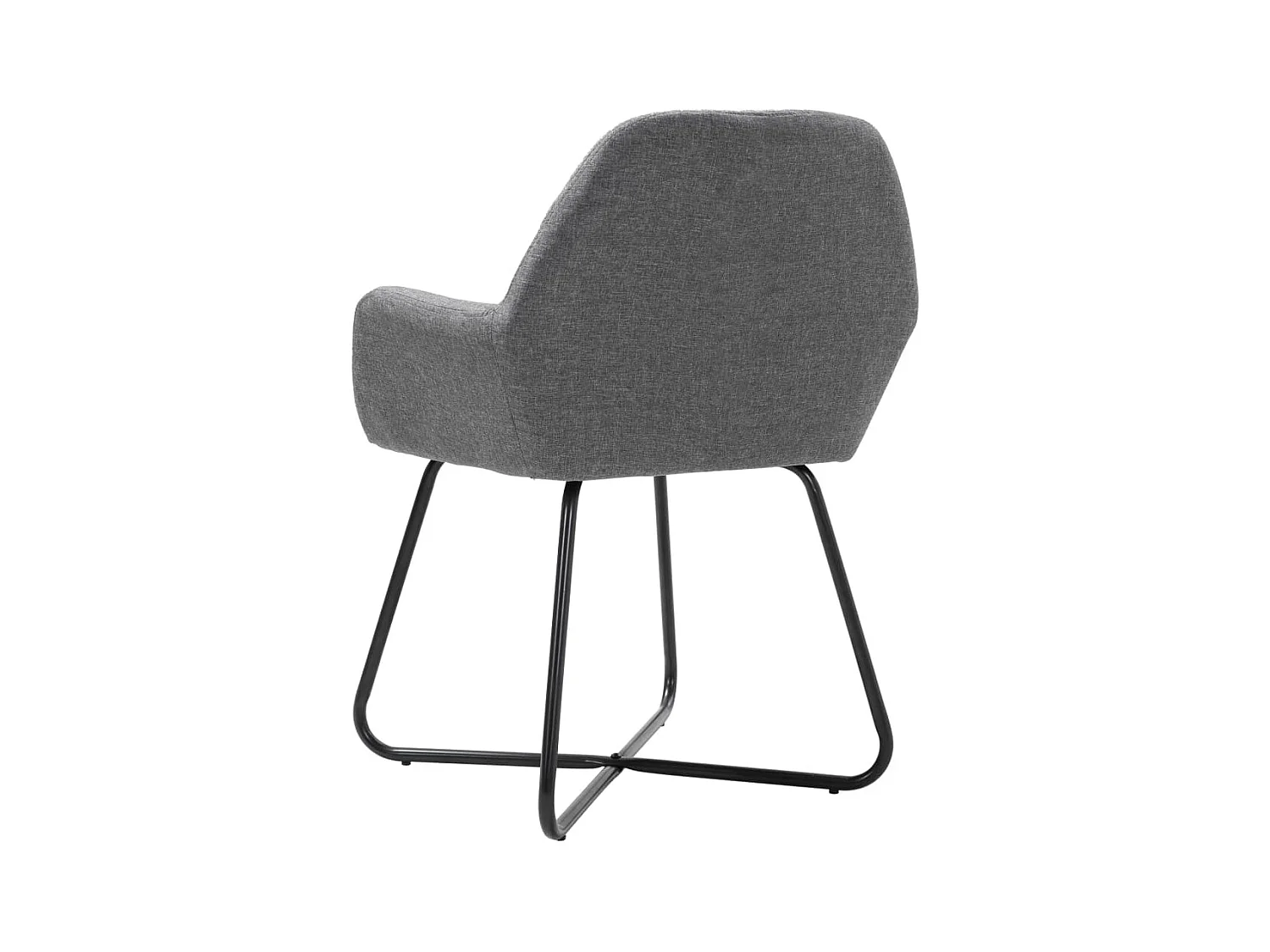 Chaises à manger lot de 6 gris foncé tissu