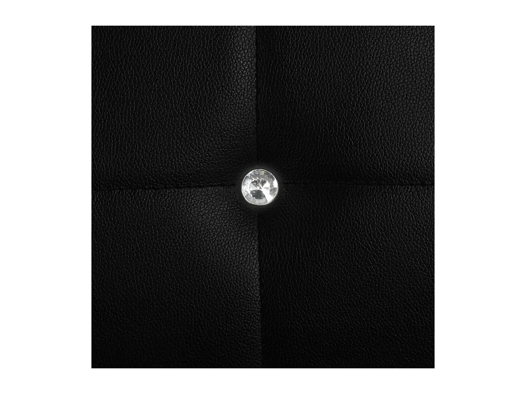 Juego de 4 sillas de comedor de piel sintética negra