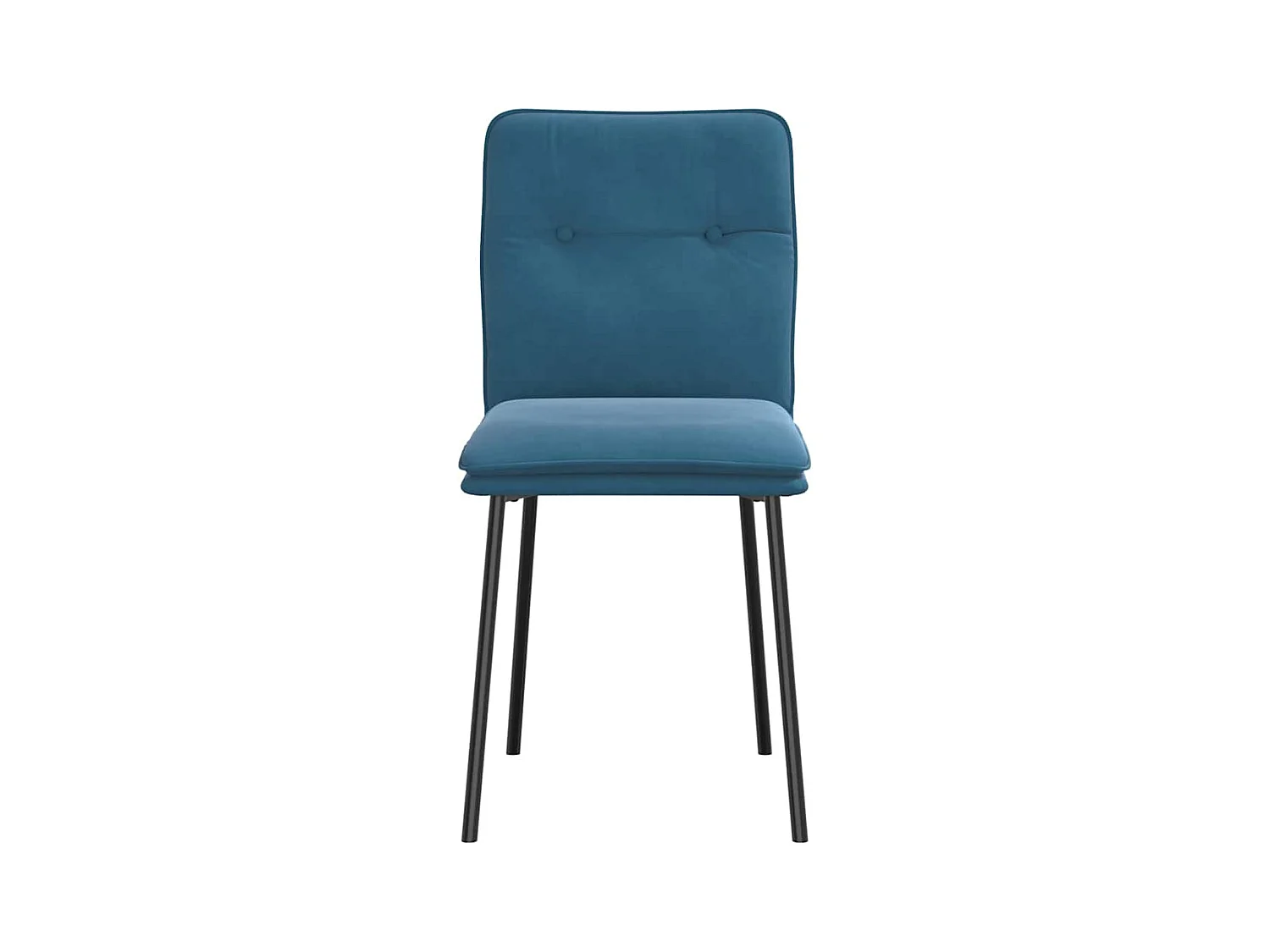 Chaises à manger lot de 2 Bleu Velours