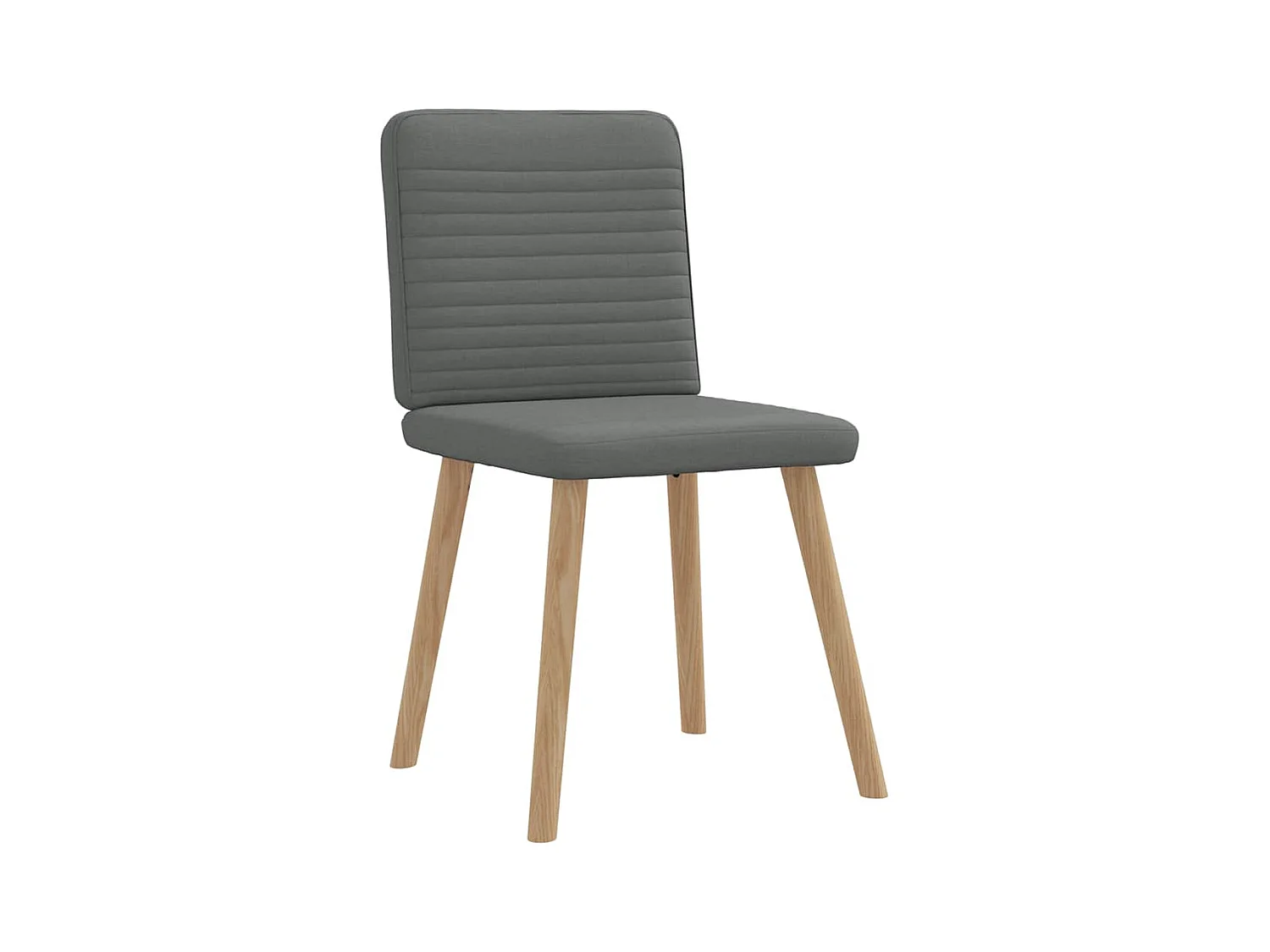 Eetkamerstoelen set van 6 donkergrijze stof