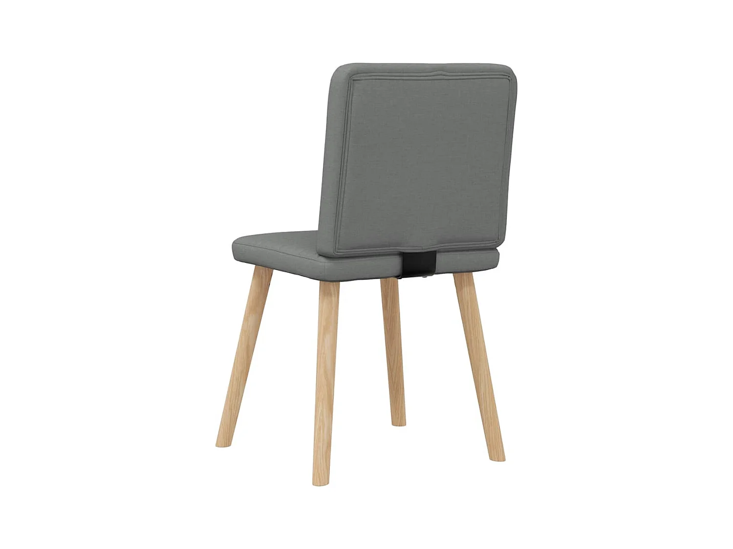 Eetkamerstoelen set van 6 donkergrijze stof