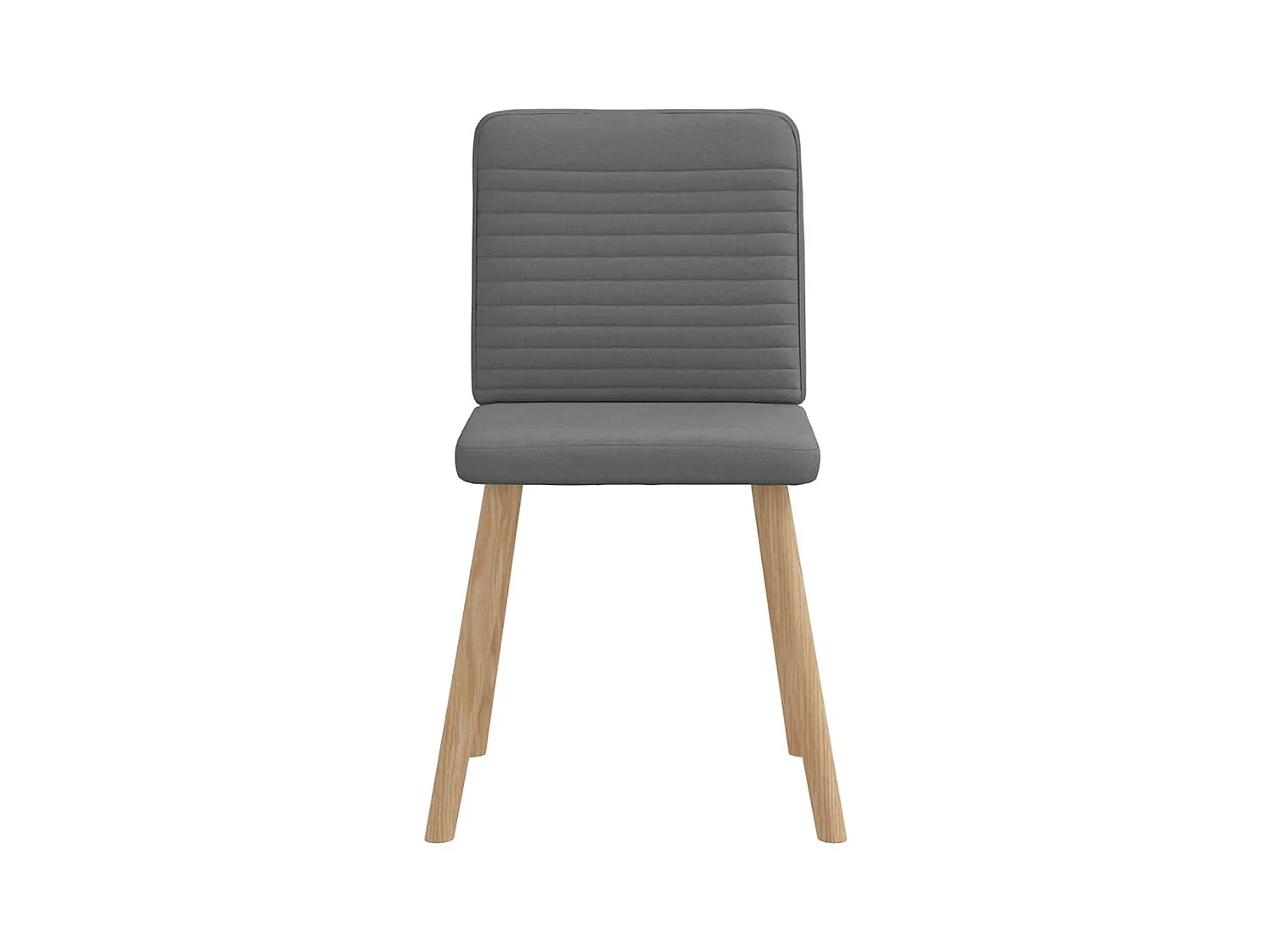 Chaises à manger lot de 6 gris foncé tissu