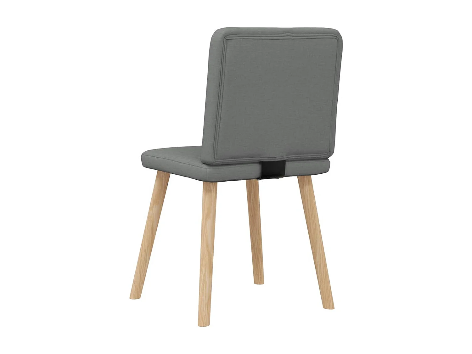 Chaises à manger lot de 6 gris foncé tissu