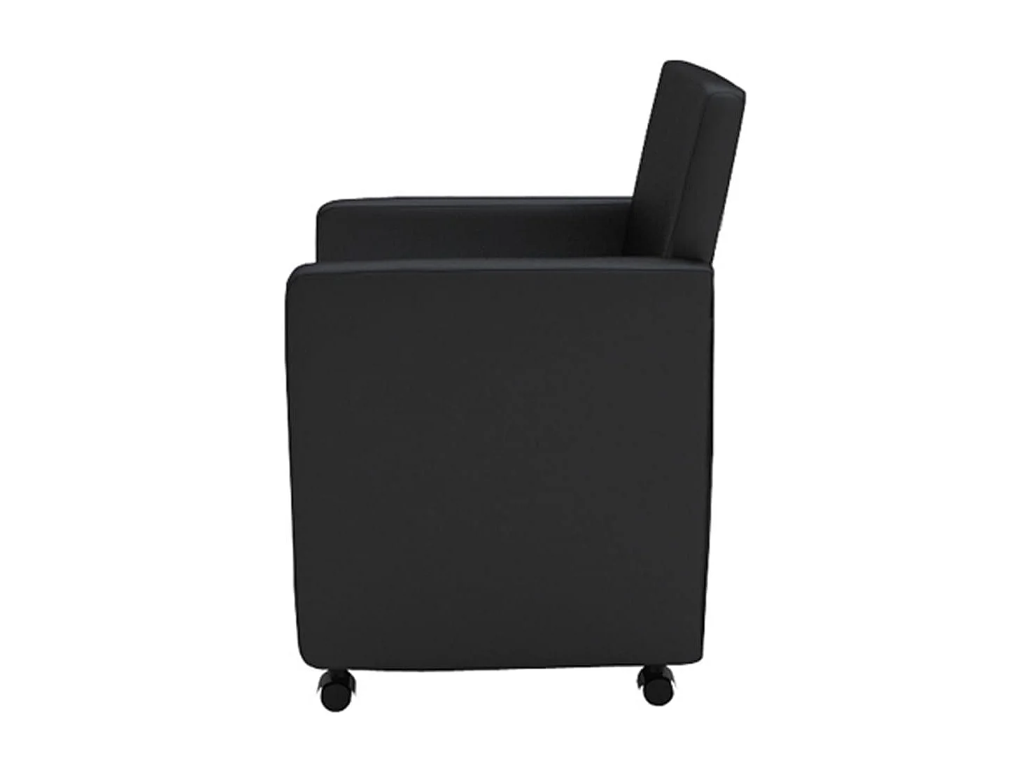 Chaises à manger lot de 6 noir similicuir