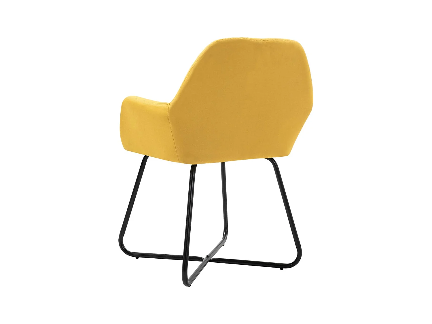 Chaises à manger lot de 2 jaune tissu