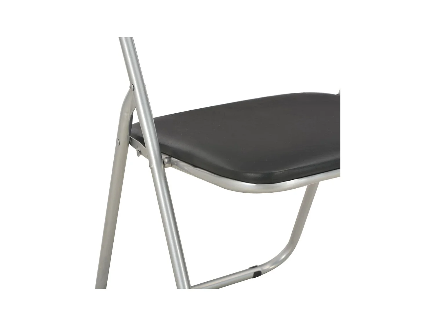 Opvouwbare eetkamerstoelen set van 6 zwart kunstleer