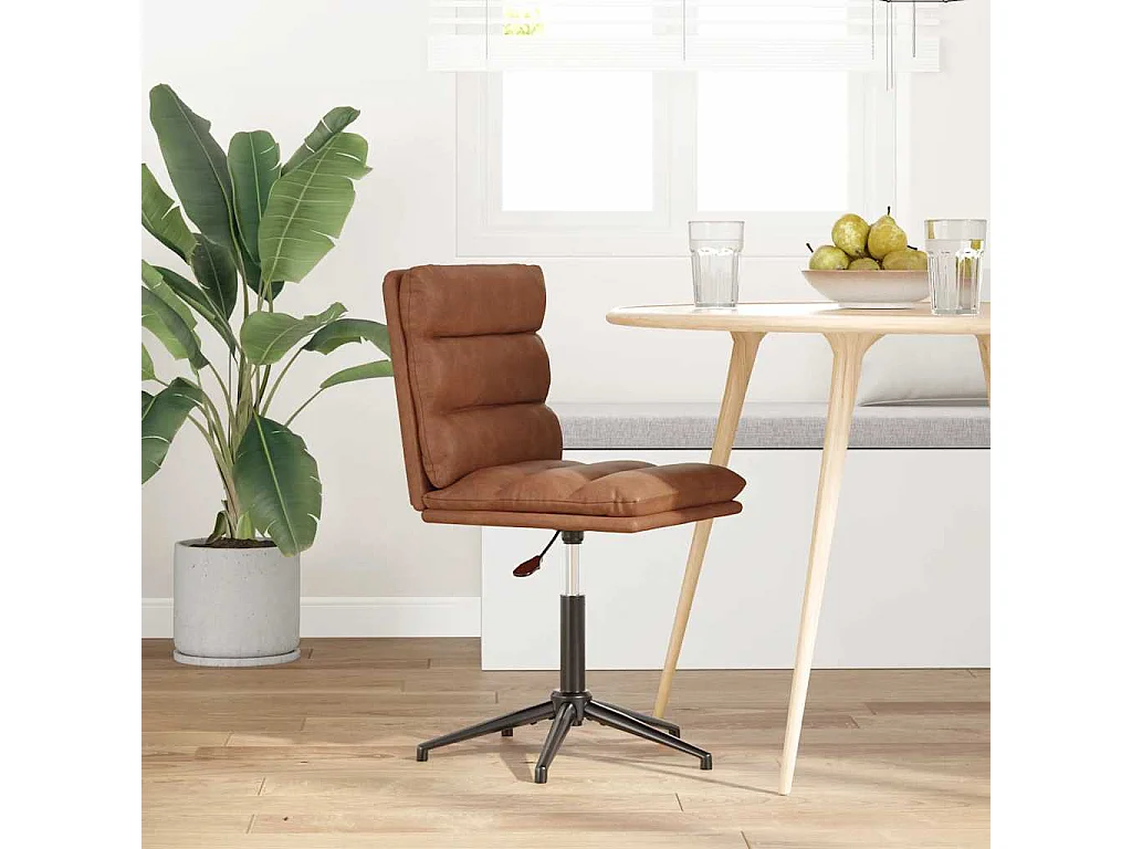 Chaise de salle à manger Marron Similicuir