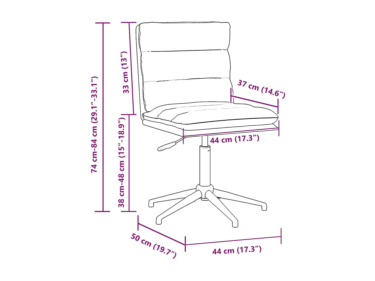 Chaise de salle à manger Marron Similicuir