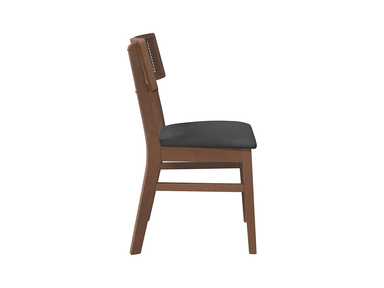 Chaises à manger coussins 2 pcs marron bois massif caoutchouc