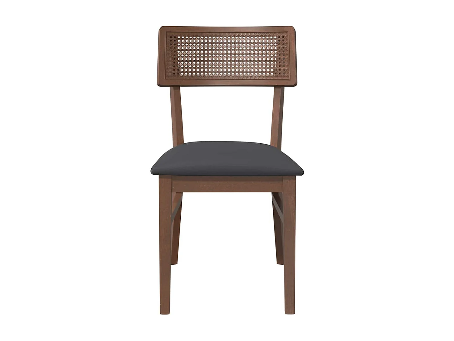 Chaises à manger coussins 2 pcs marron bois massif caoutchouc