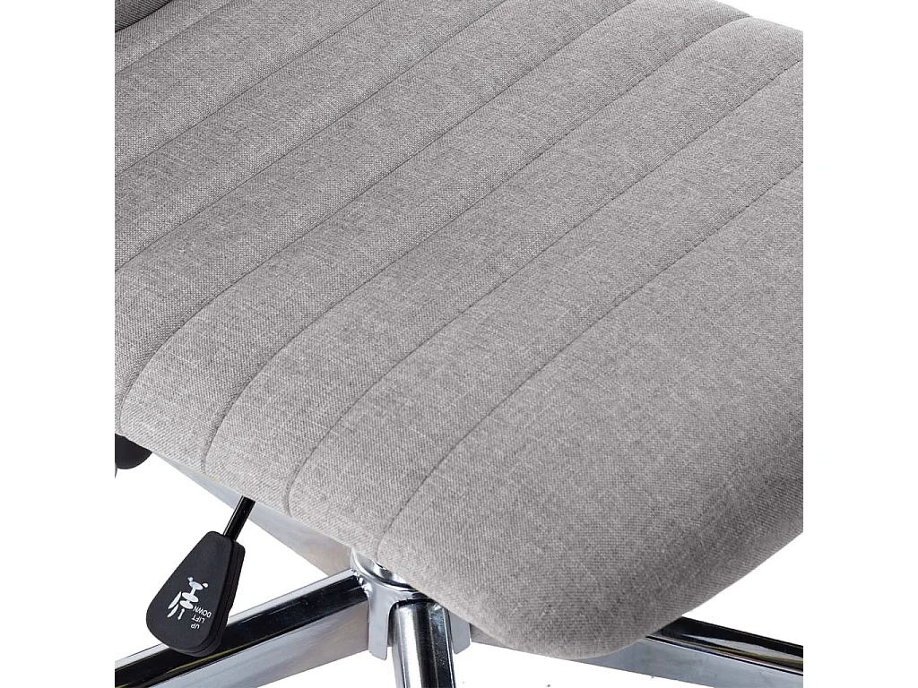 Juego de 2 sillas de comedor de tela gris claro