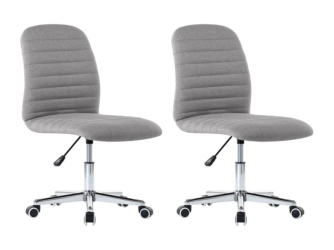 Chaises à manger lot de 2 gris clair tissu