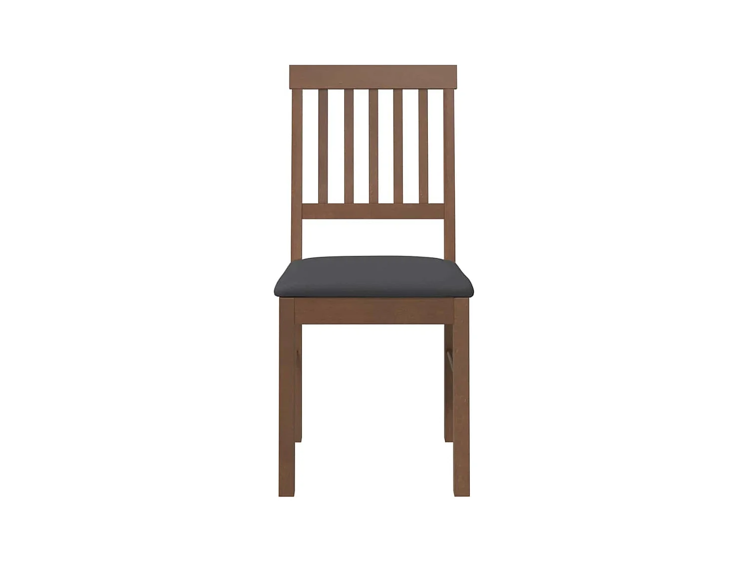 Cuscini per sedie da pranzo 2 pezzi in legno massello marrone e gomma