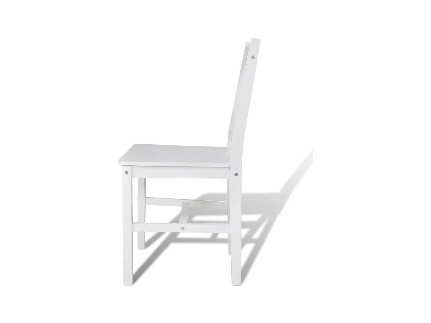 Juego de 6 sillas de comedor en madera de pino blanco