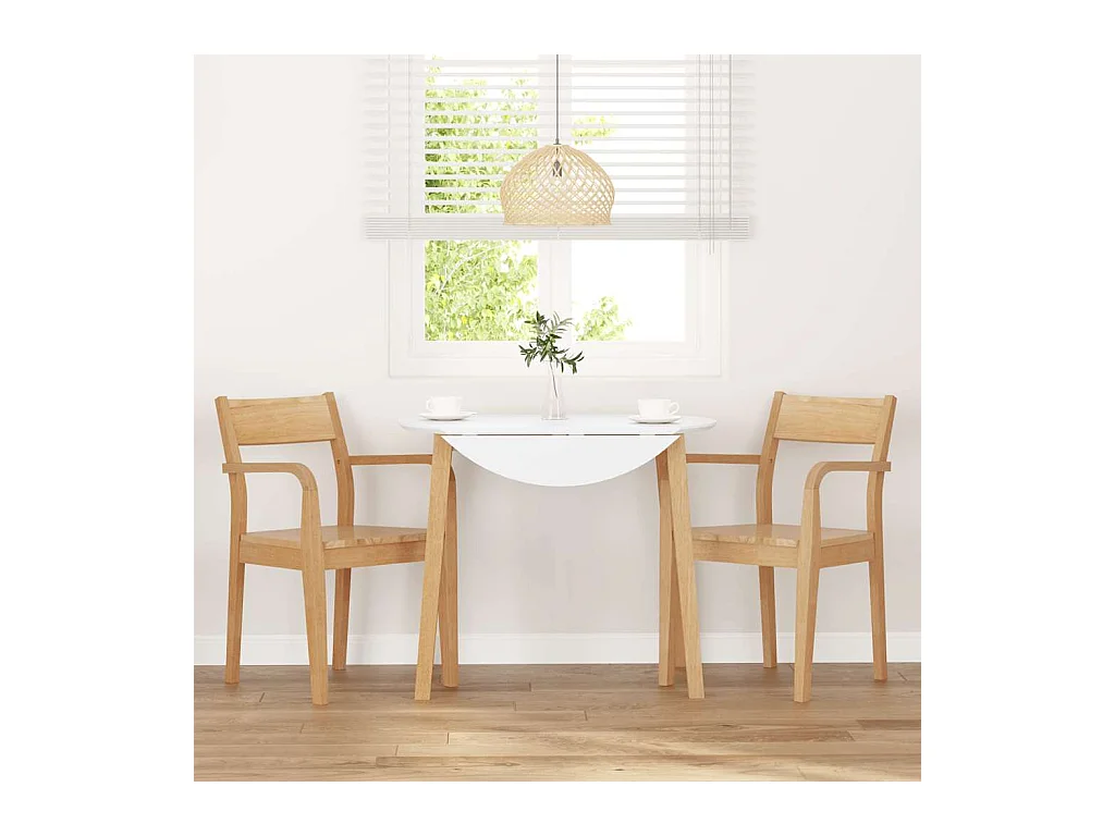 Chaises à manger 2 pcs bois massif naturel caoutchouc