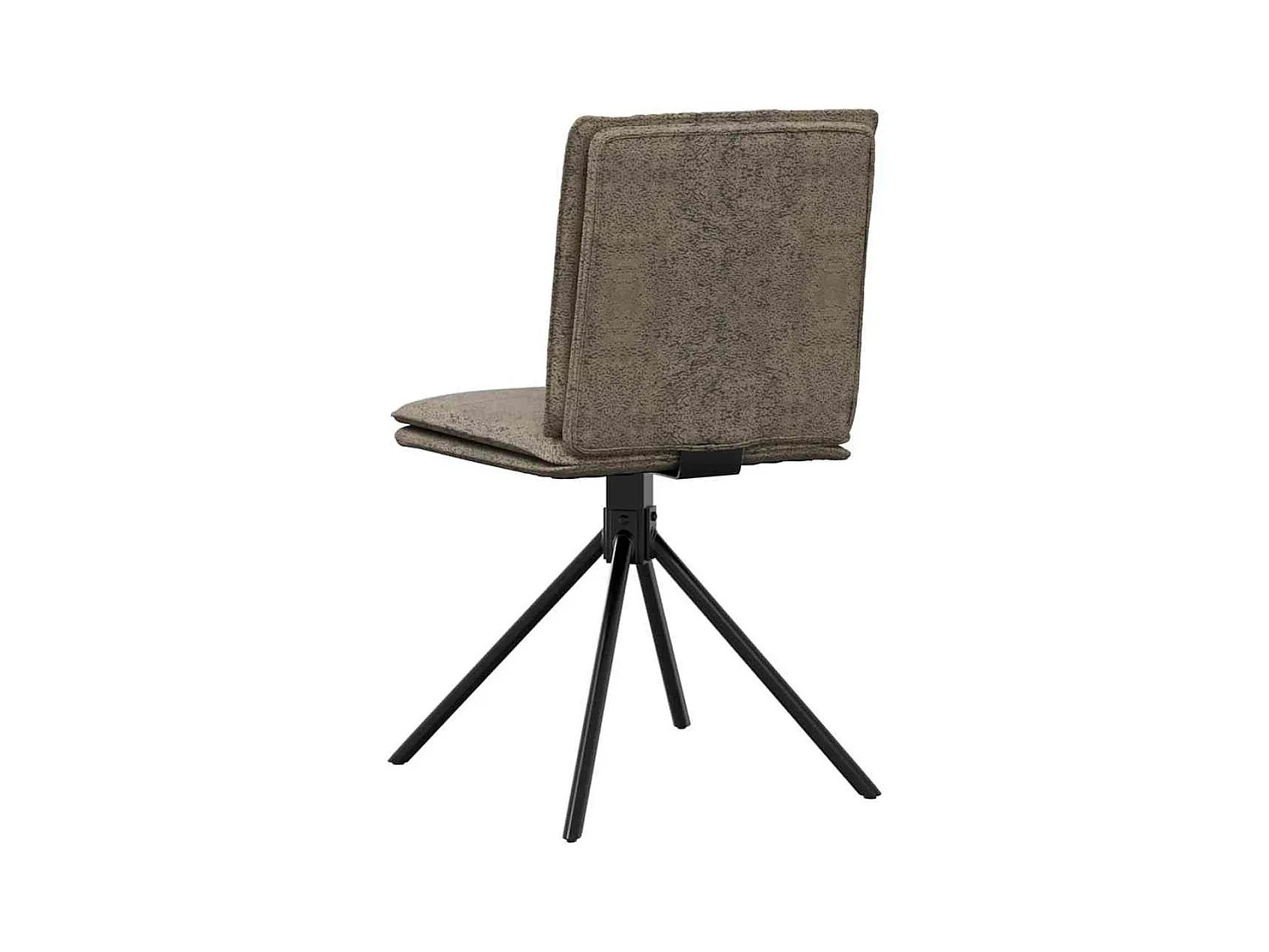 Sedia da pranzo in finta pelle scamosciata grigio scuro