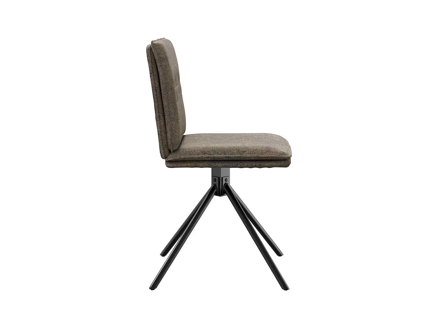 Sedia da pranzo in finta pelle scamosciata grigio scuro