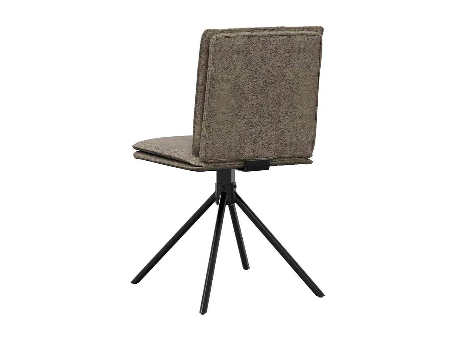 Chaise à manger gris foncé similicuir daim