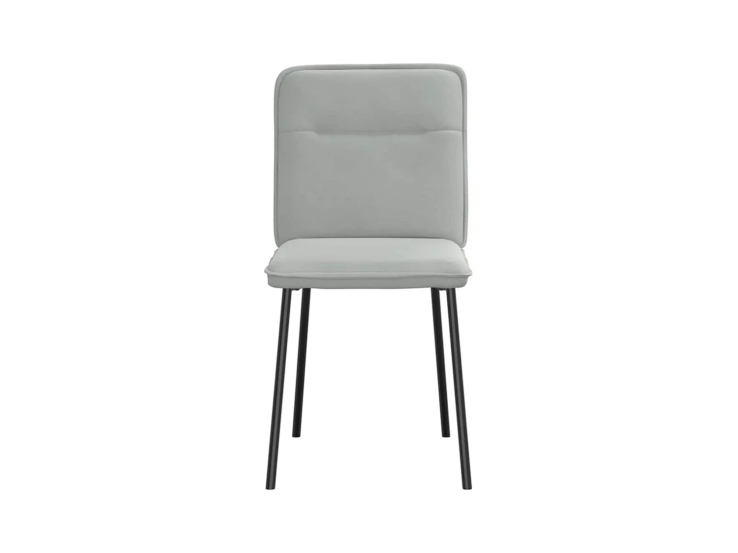 Juego de 6 sillas de comedor de terciopelo gris claro