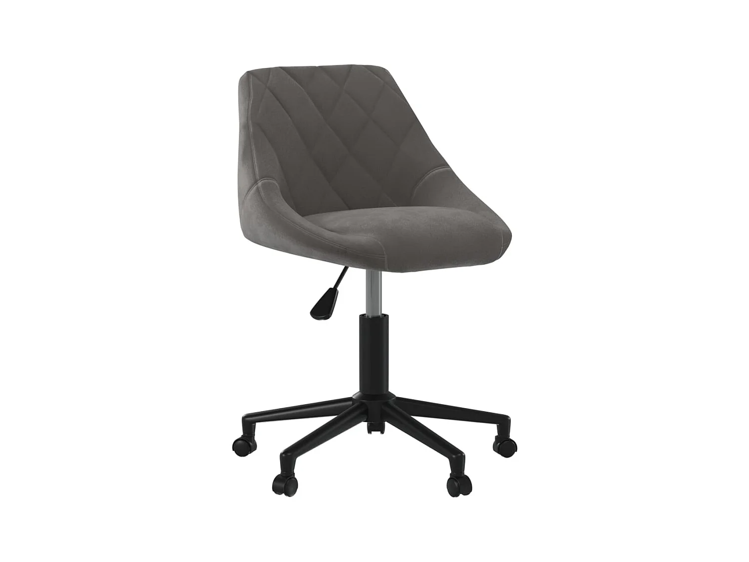 Chaise pivotante de salle à manger Gris foncé Velours