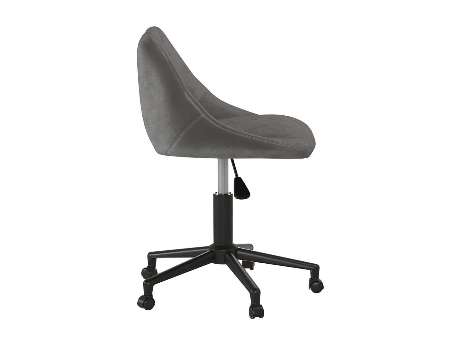 Chaise pivotante de salle à manger Gris foncé Velours