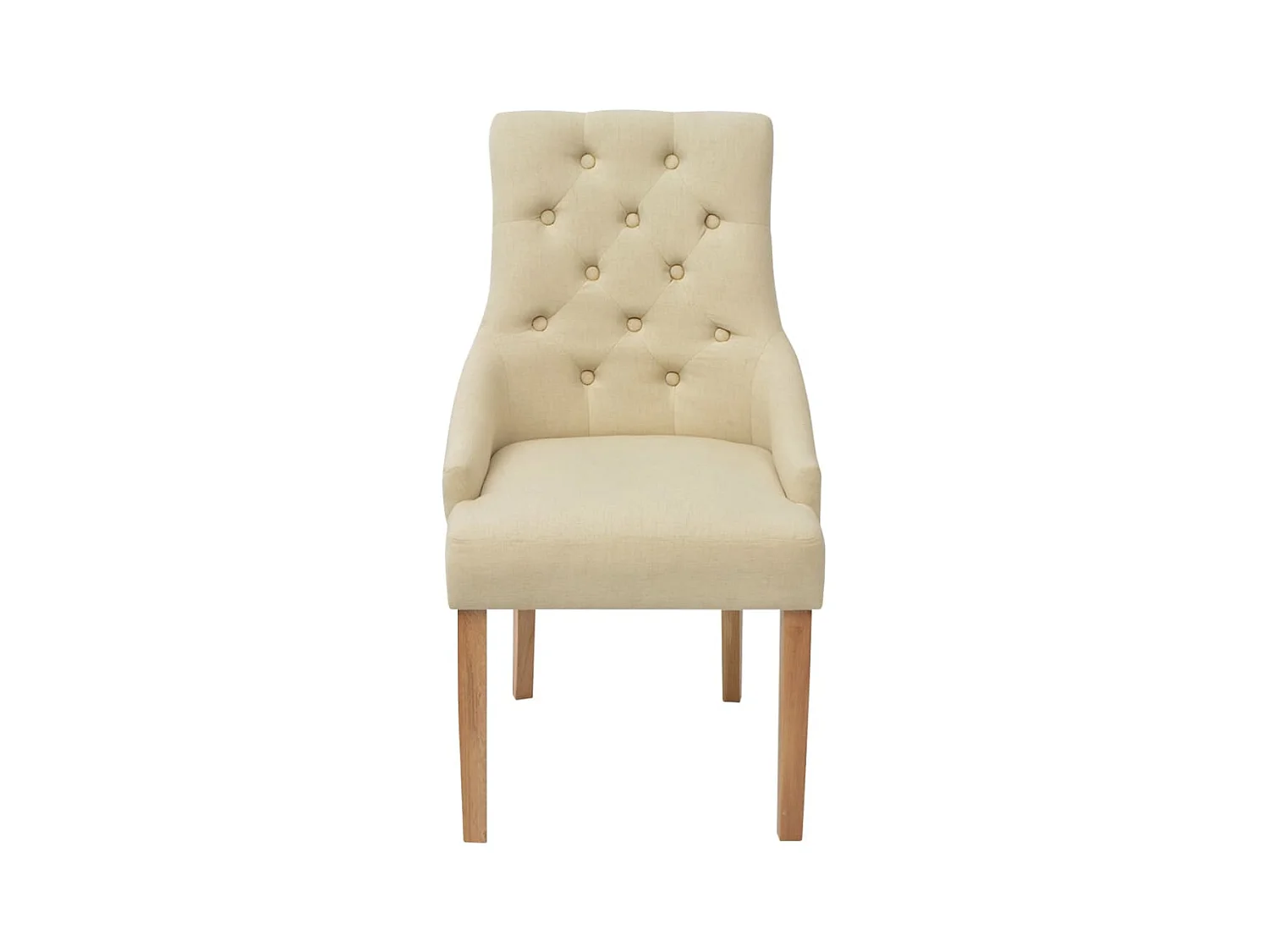 Chaises à manger lot de 6 crème tissu