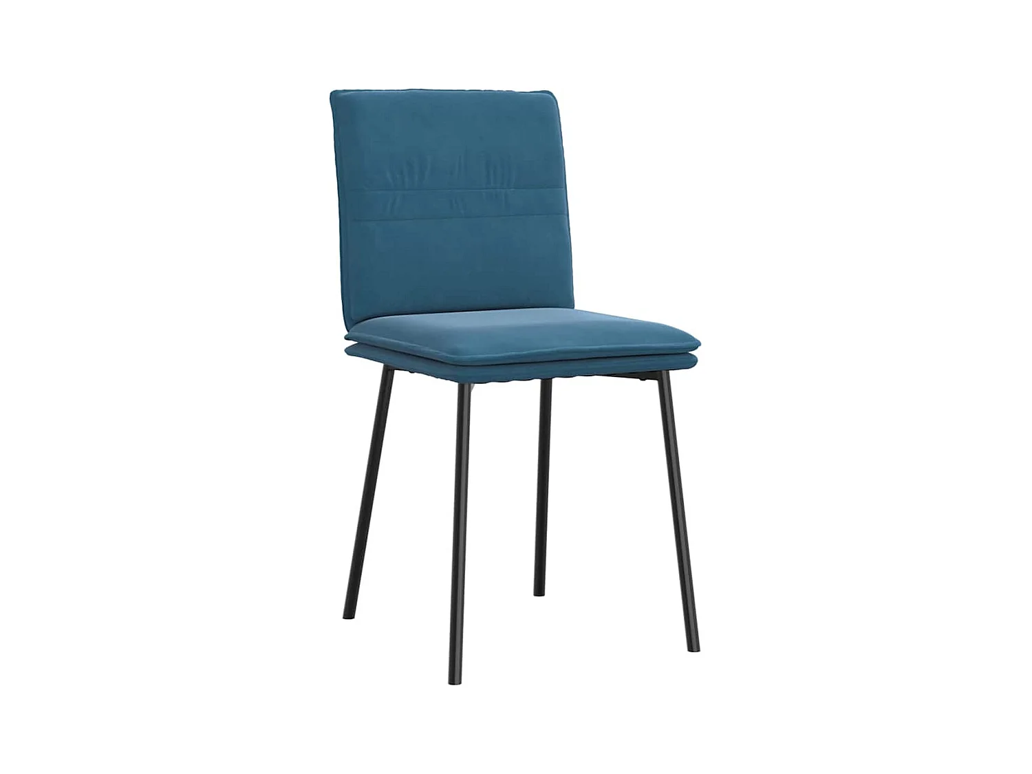 Chaises à manger lot de 2 Bleu Velours