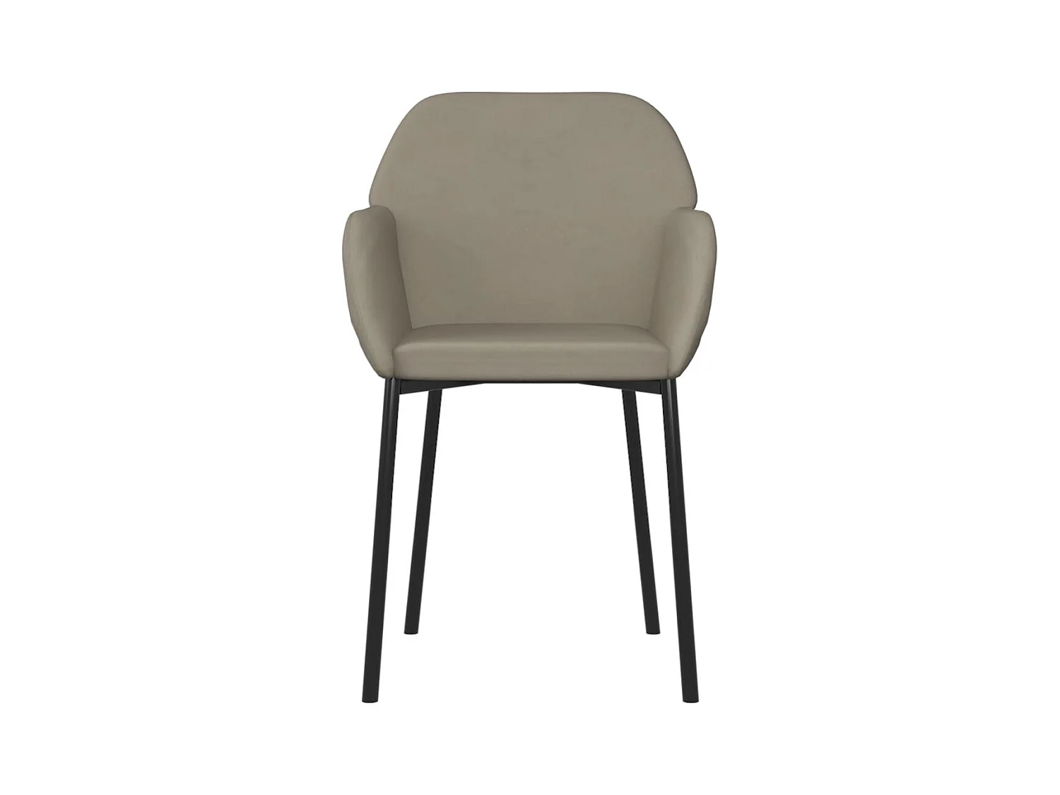 Eetkamerstoelen set van 2 Lichtgrijs Fluweel