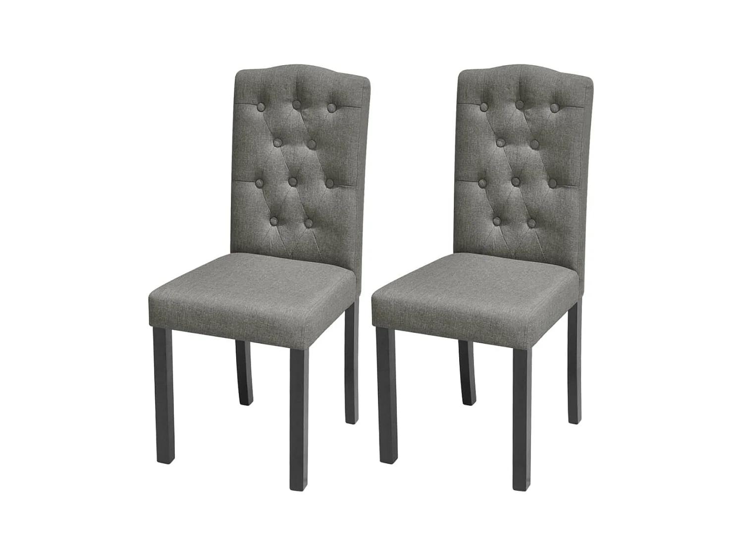 Chaises à manger lot de 2 gris tissu
