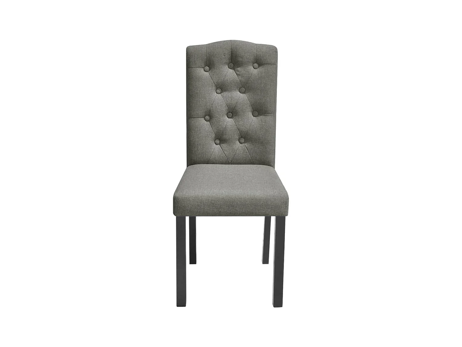 Chaises à manger lot de 2 gris tissu