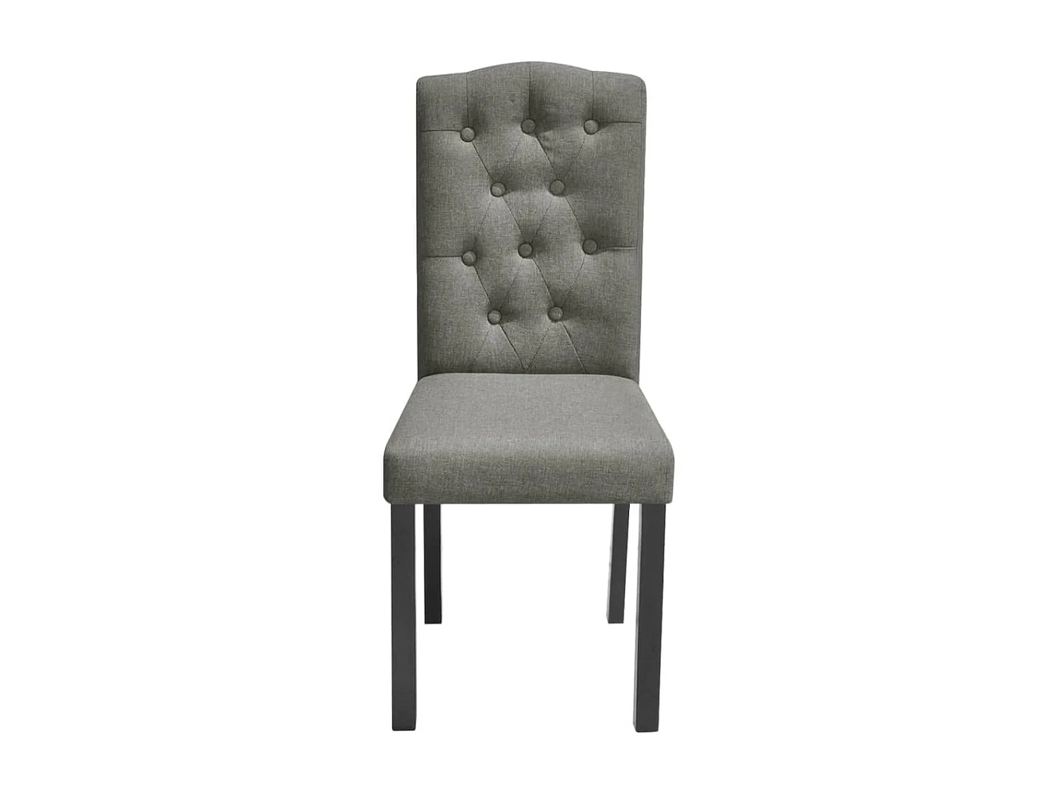 Juego de 2 sillas de comedor de tela gris