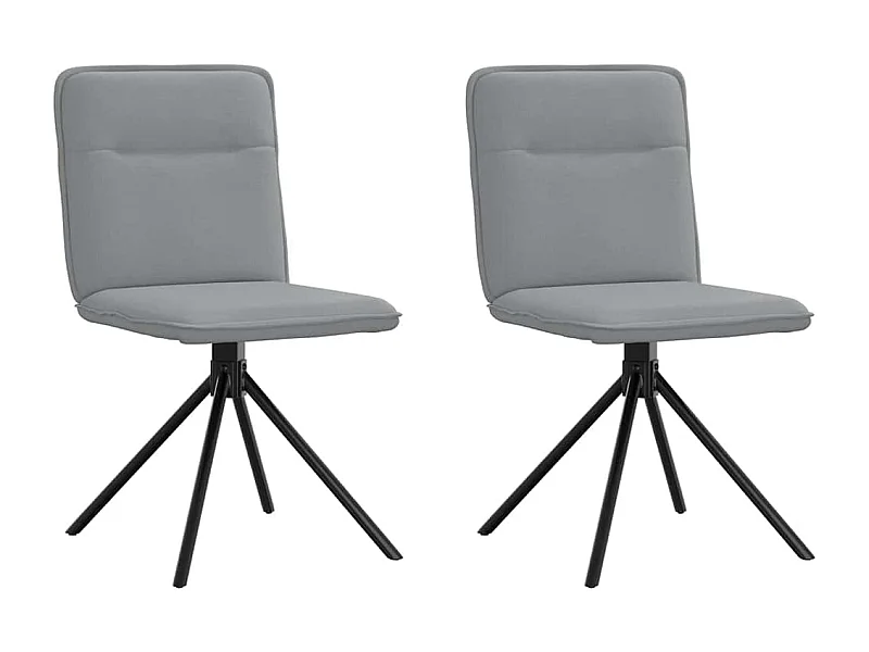Chaises à manger lot de 2 gris clair tissu