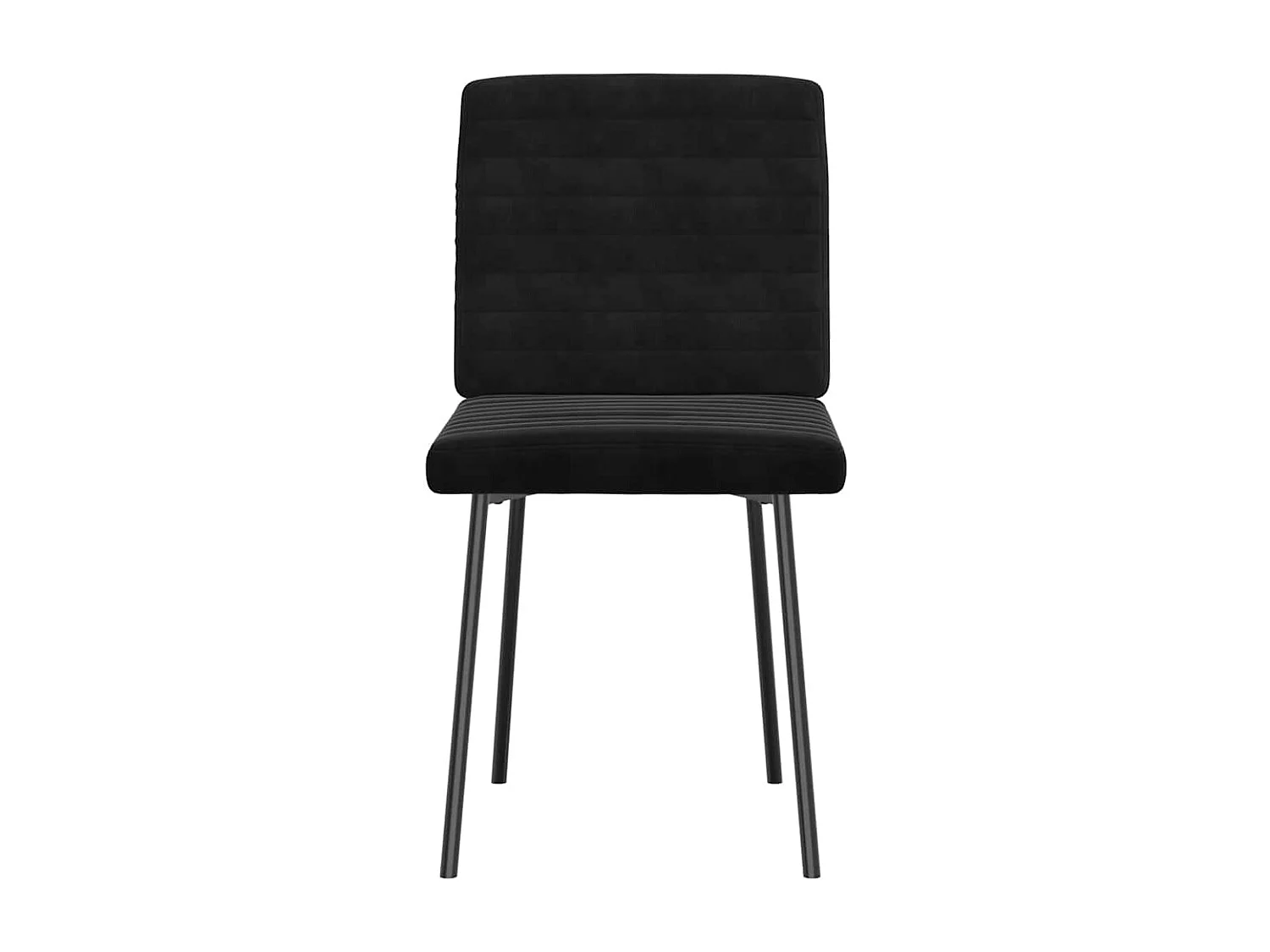 Juego de 2 sillas de comedor de terciopelo negro