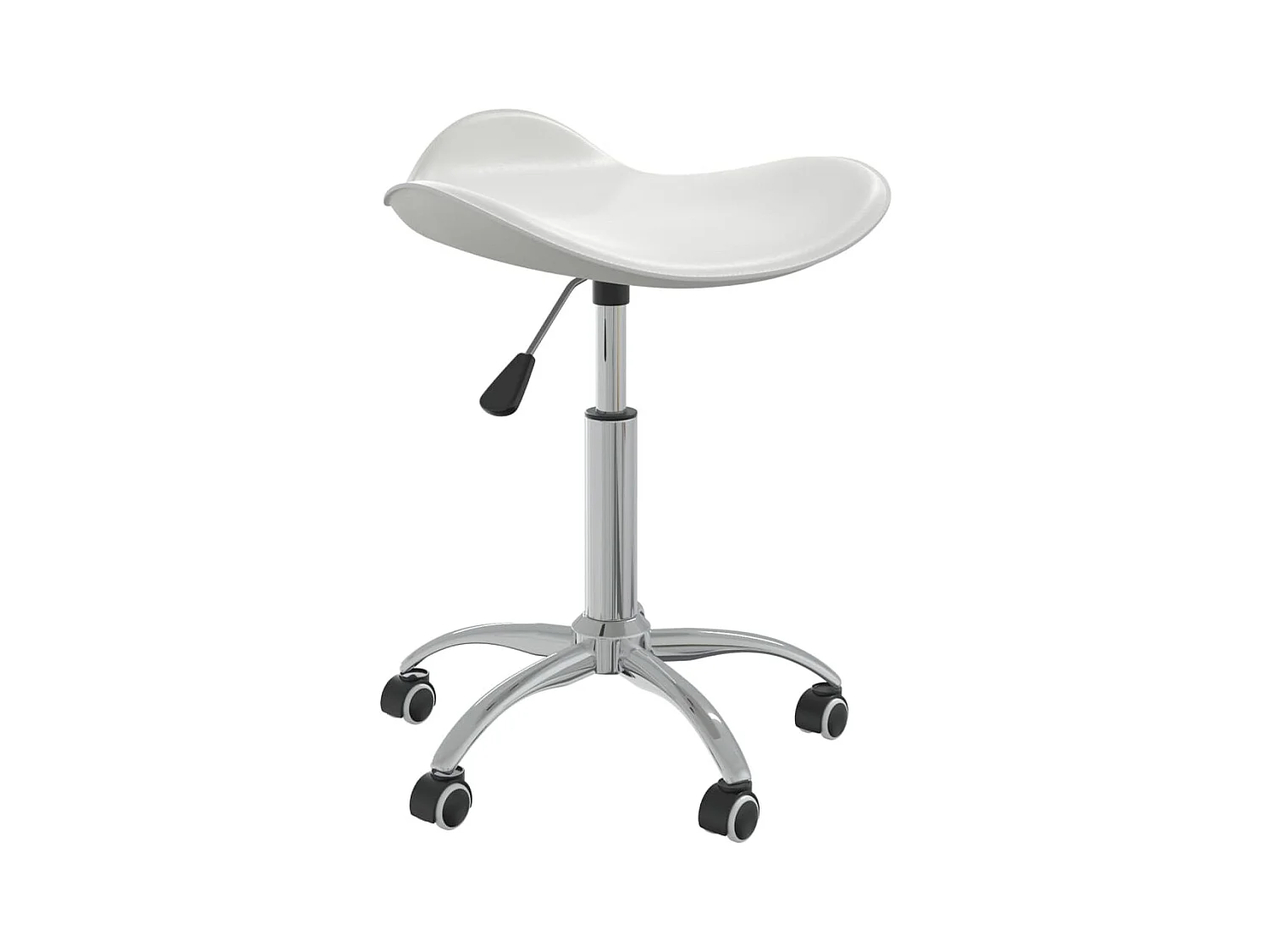 Chaise pivotante de salle à manger Blanc Similicuir