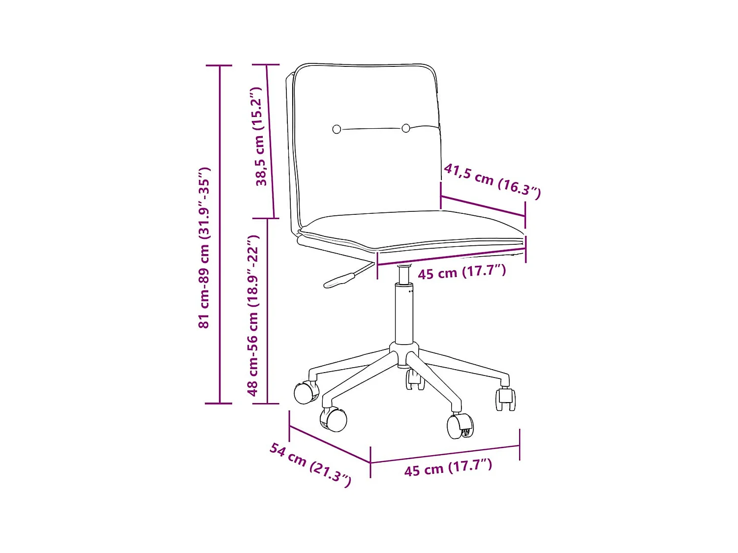 Eetkamerstoelen set van 2 zwart imitatieleer