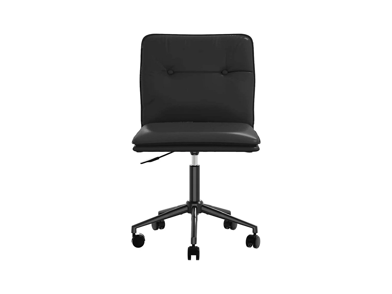 Eetkamerstoelen set van 2 zwart imitatieleer