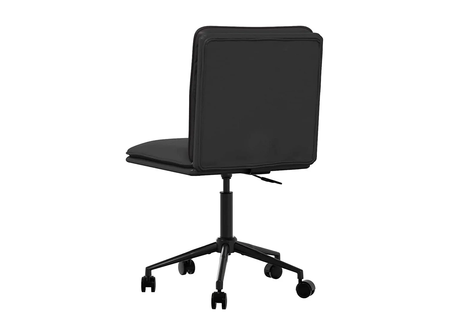 Eetkamerstoelen set van 2 zwart imitatieleer