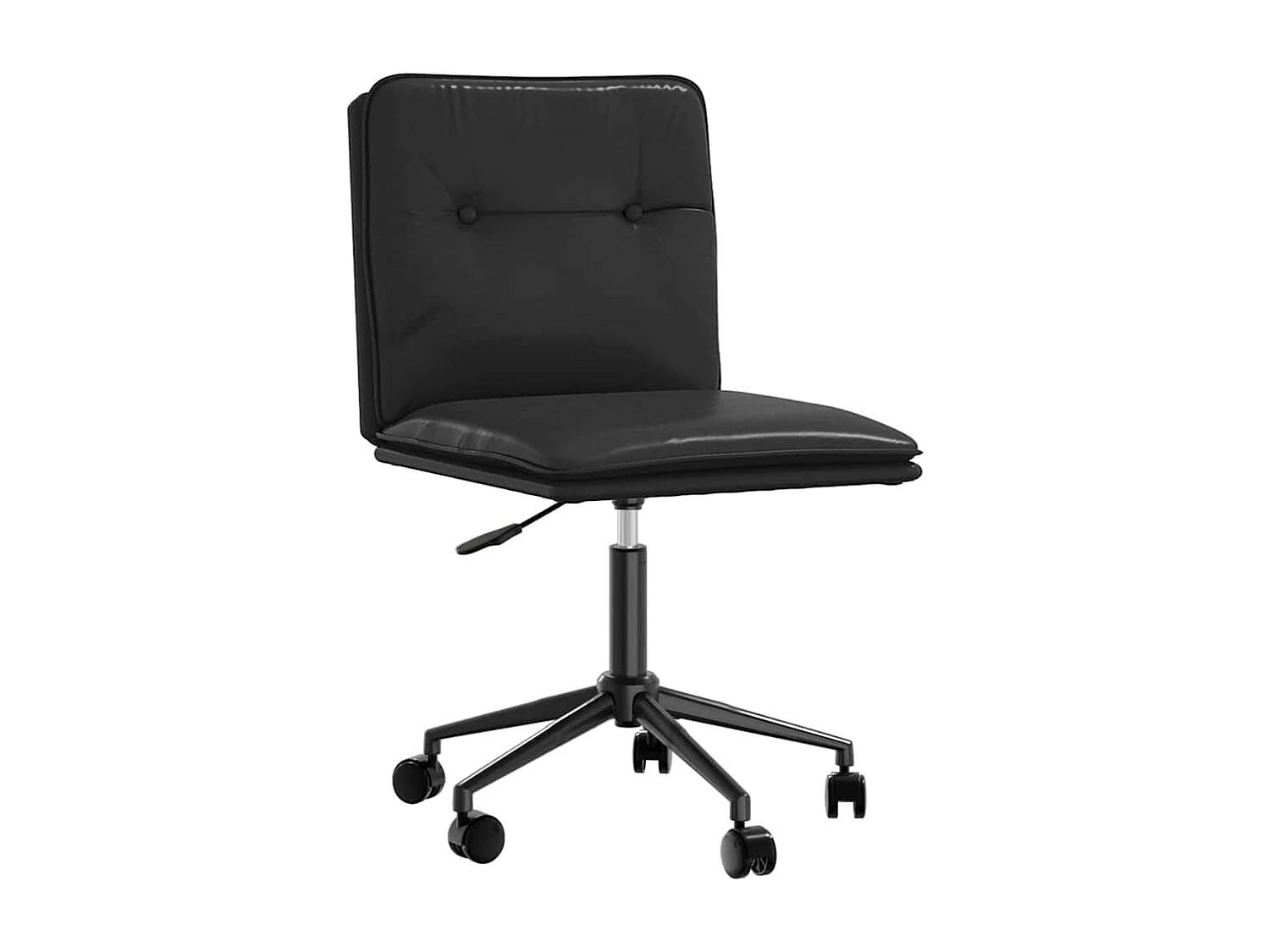 Chaises à manger lot de 2 noir similicuir