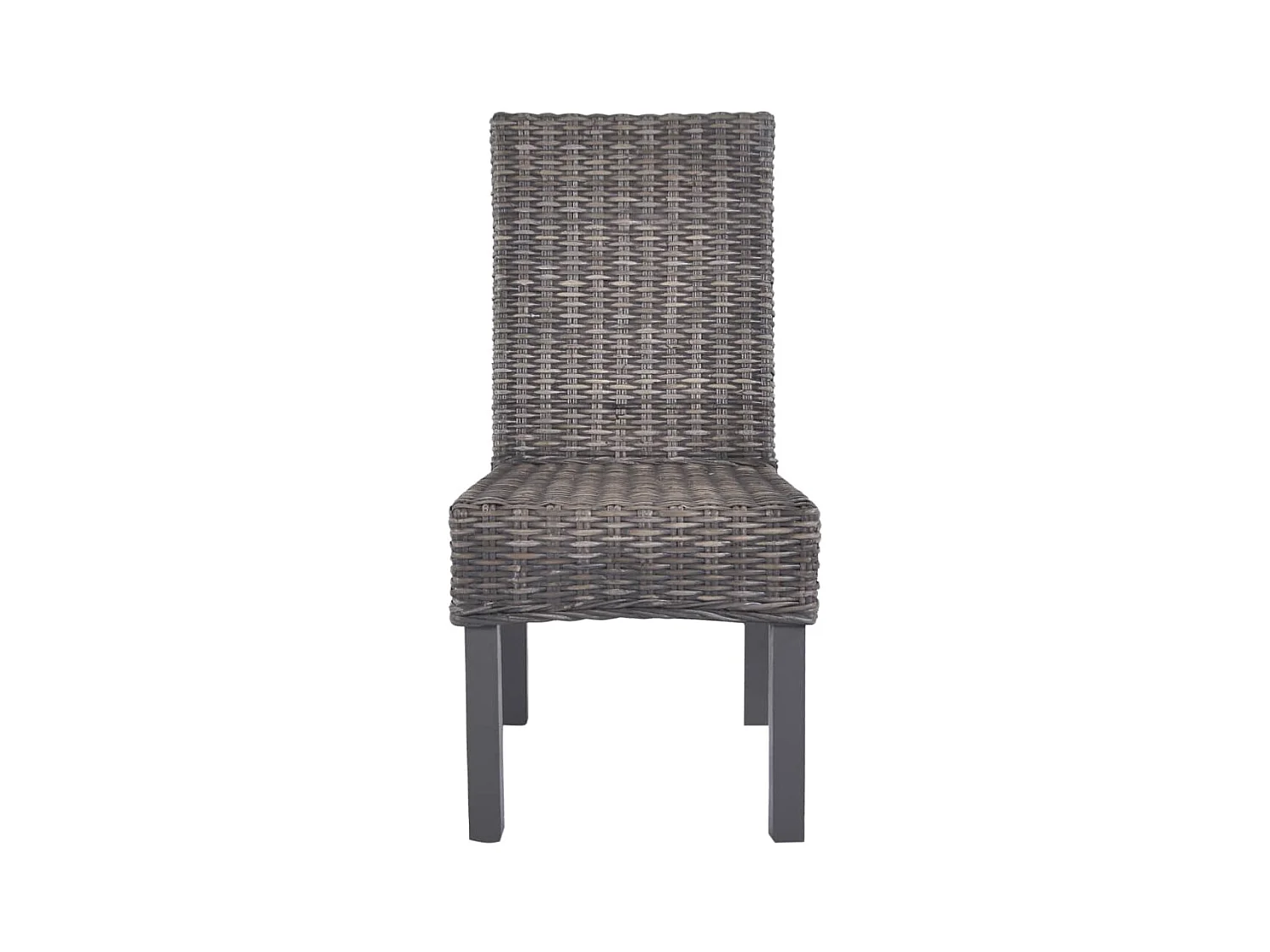 Eetkamerstoelen set van 4 bruin rotan Kubu en mangohout