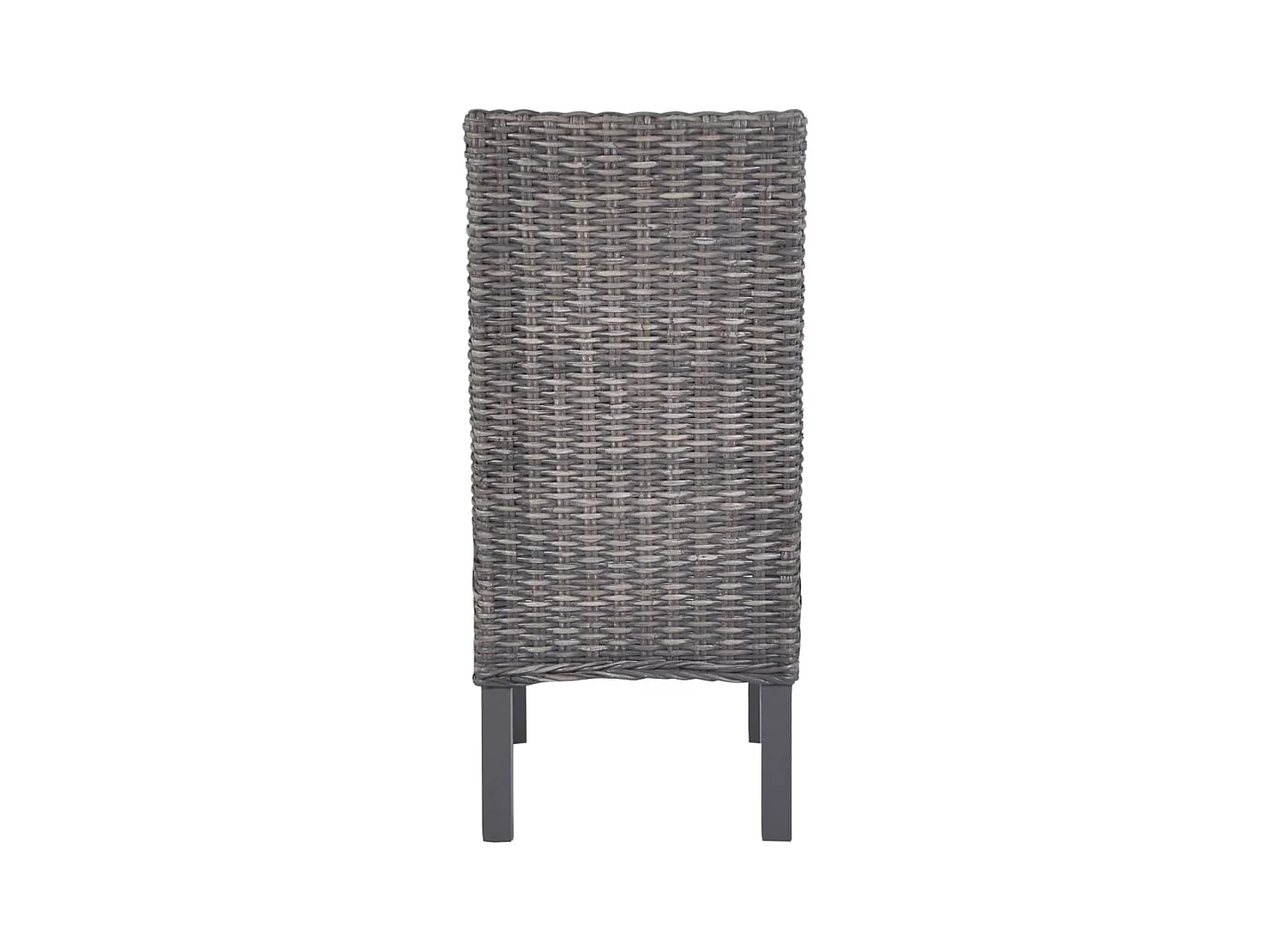 Eetkamerstoelen set van 4 bruin rotan Kubu en mangohout