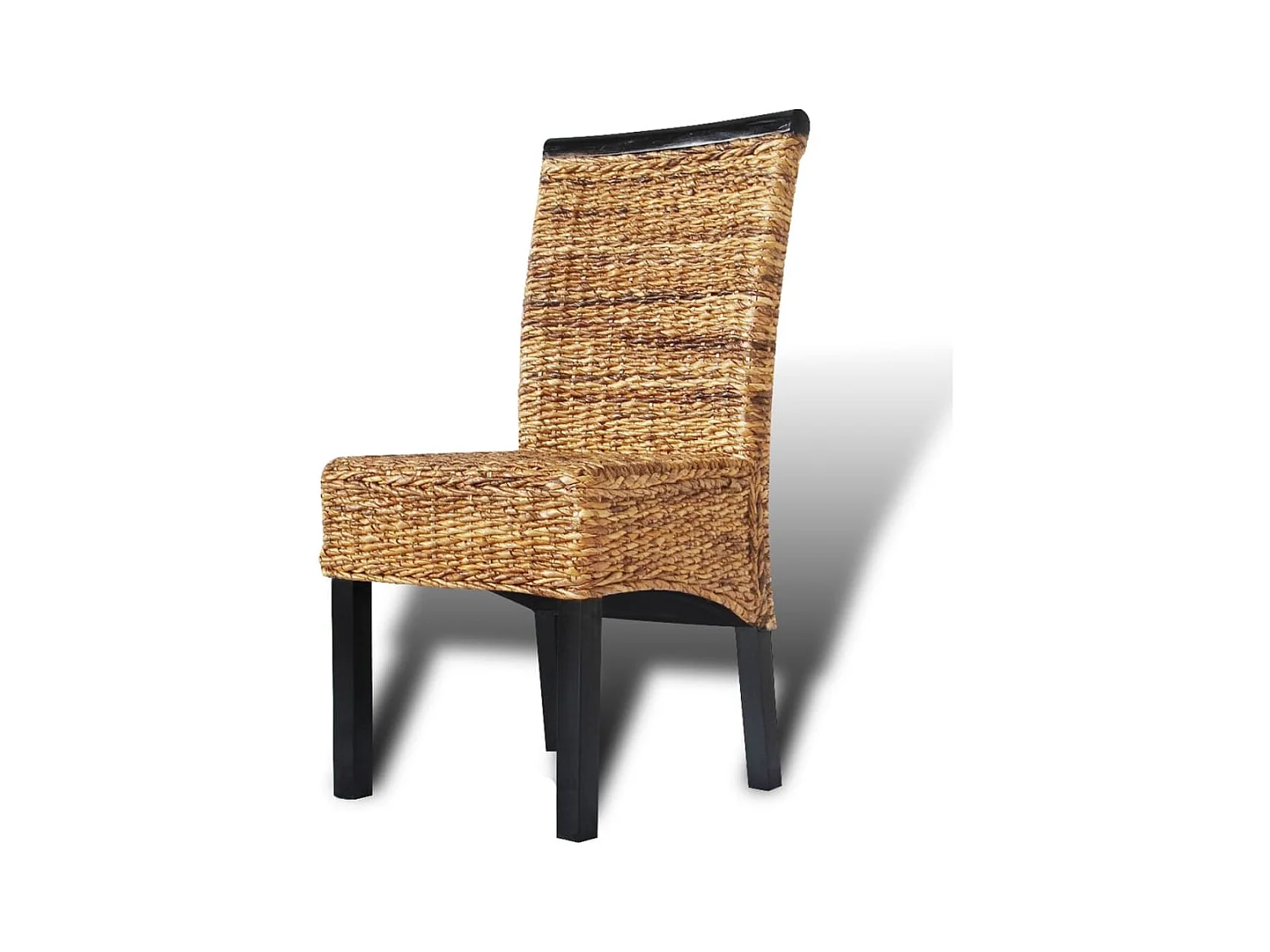 Juego de 4 sillas de comedor de madera maciza de mango y abacá