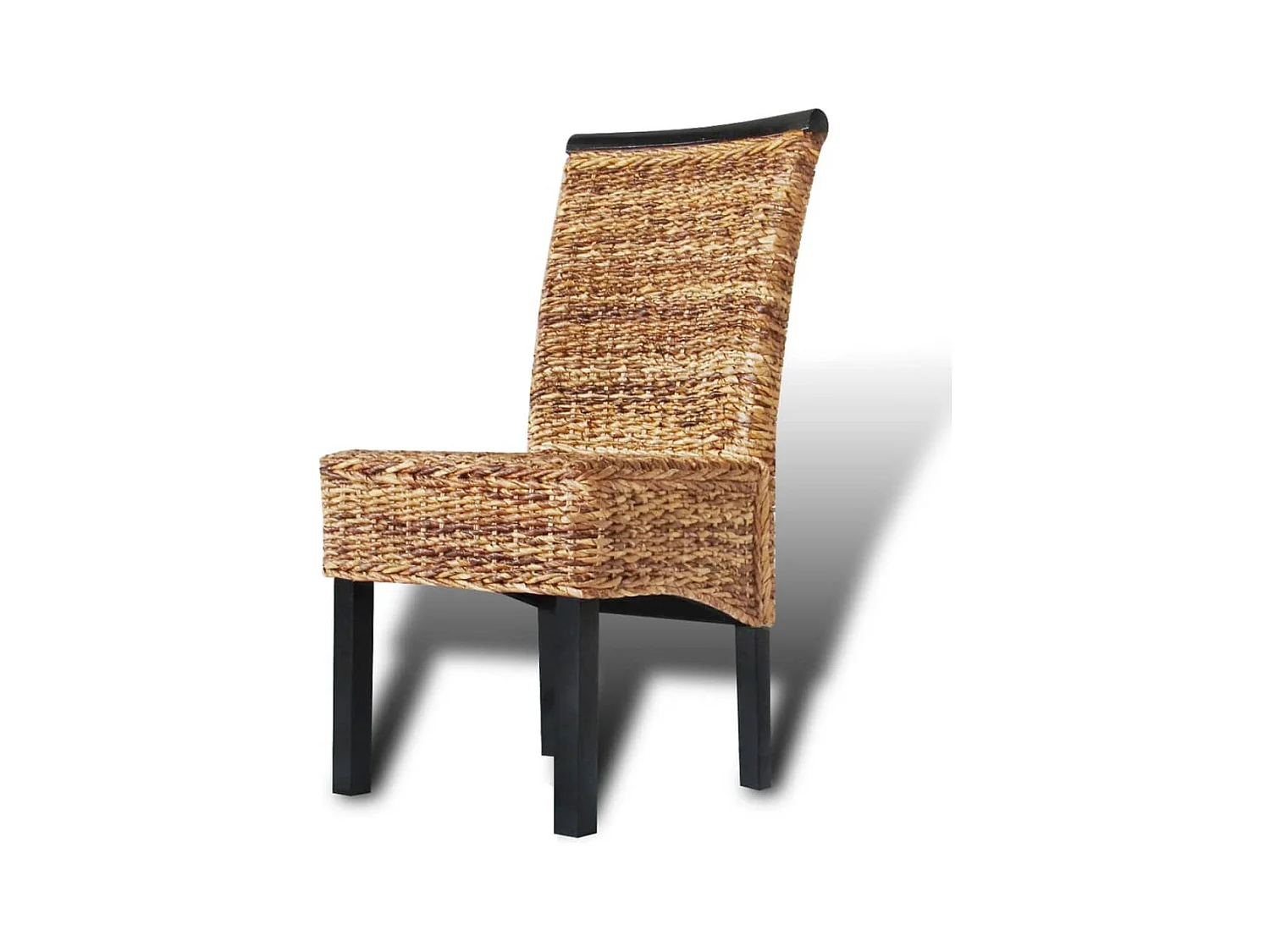 Juego de 4 sillas de comedor de madera maciza de mango y abacá